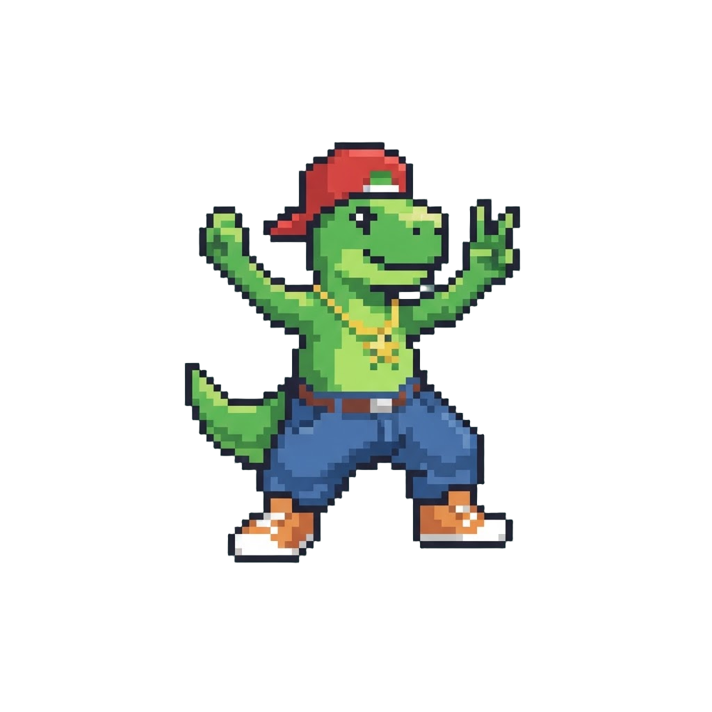 A Hip-hop Dancing Dinosaur Action Figure