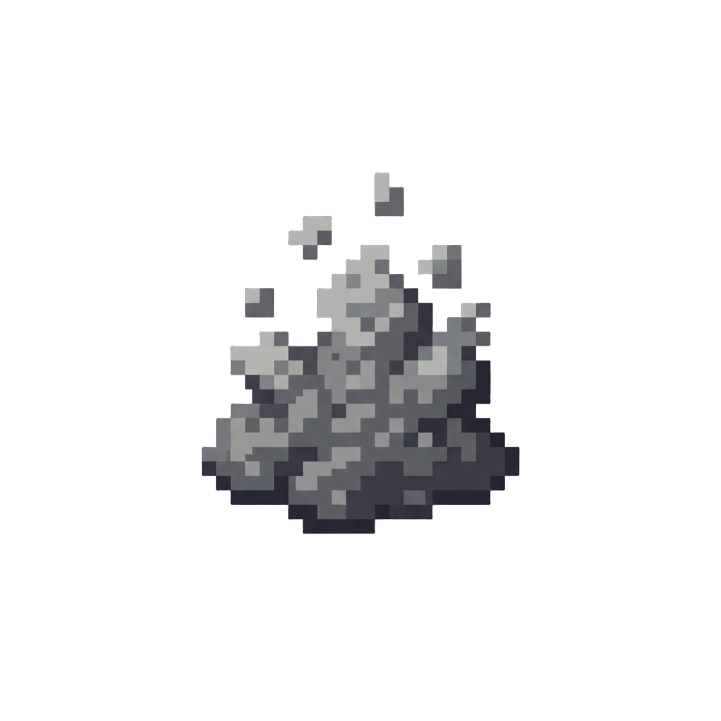 A Small Puff of Grey Ash Rising