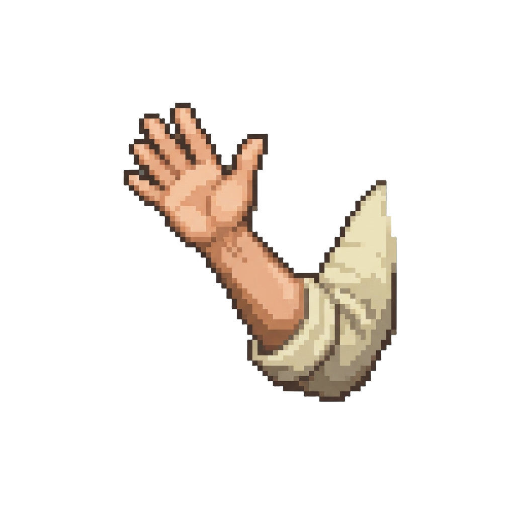 A Classic Dramatic Waving Goodbye Arm Pose