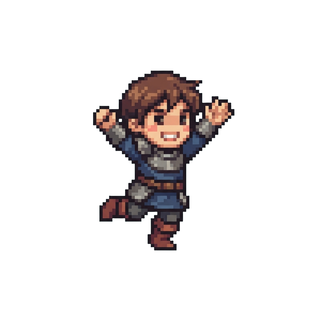 An Energetic Victory Dance Wave Pose