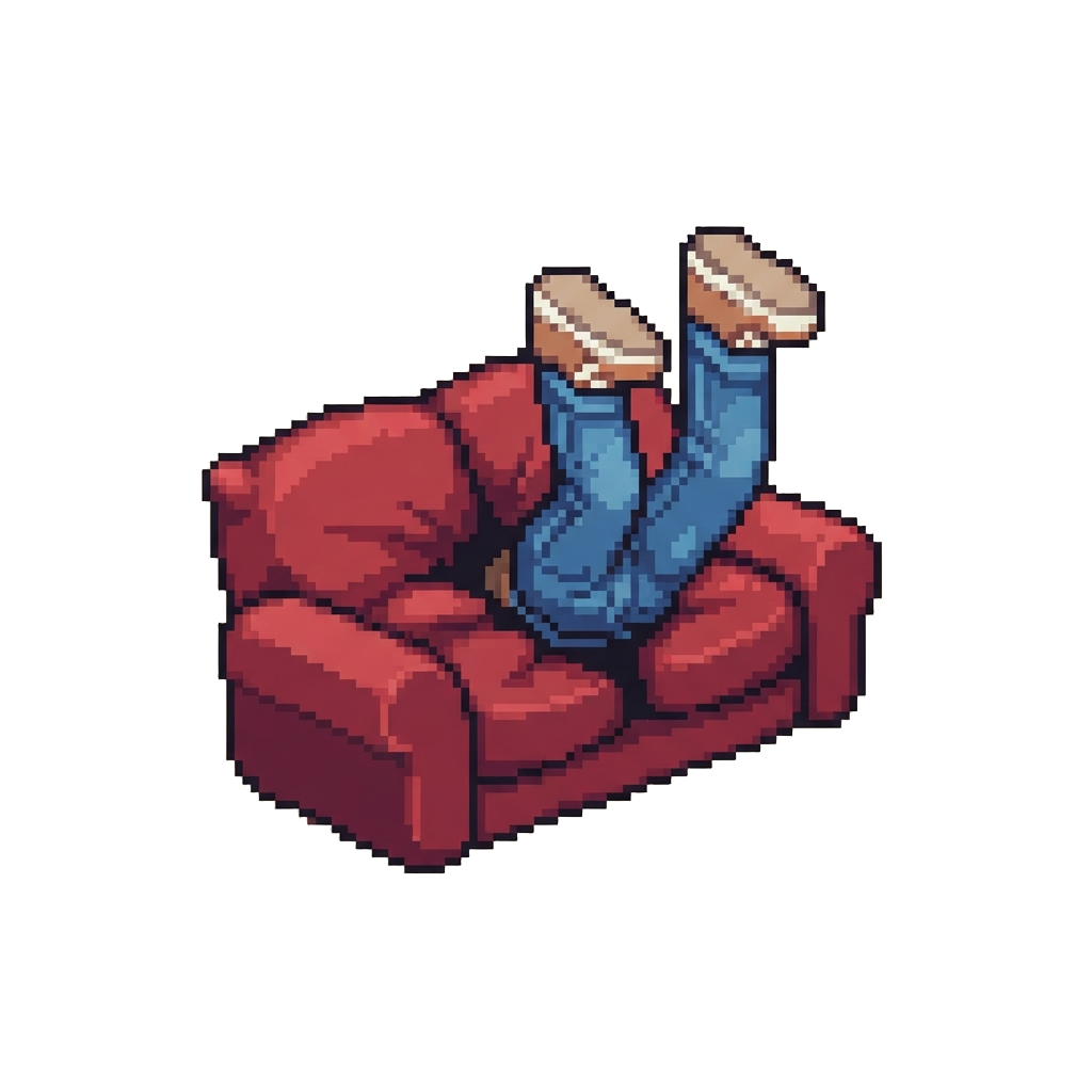 A Goofy Nose-dive Right Between the Couch Pillows