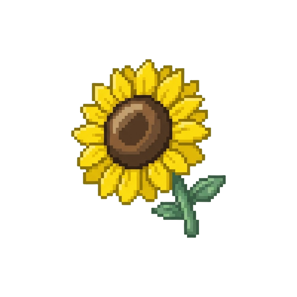 Sunny Yellow Felt Sunflower