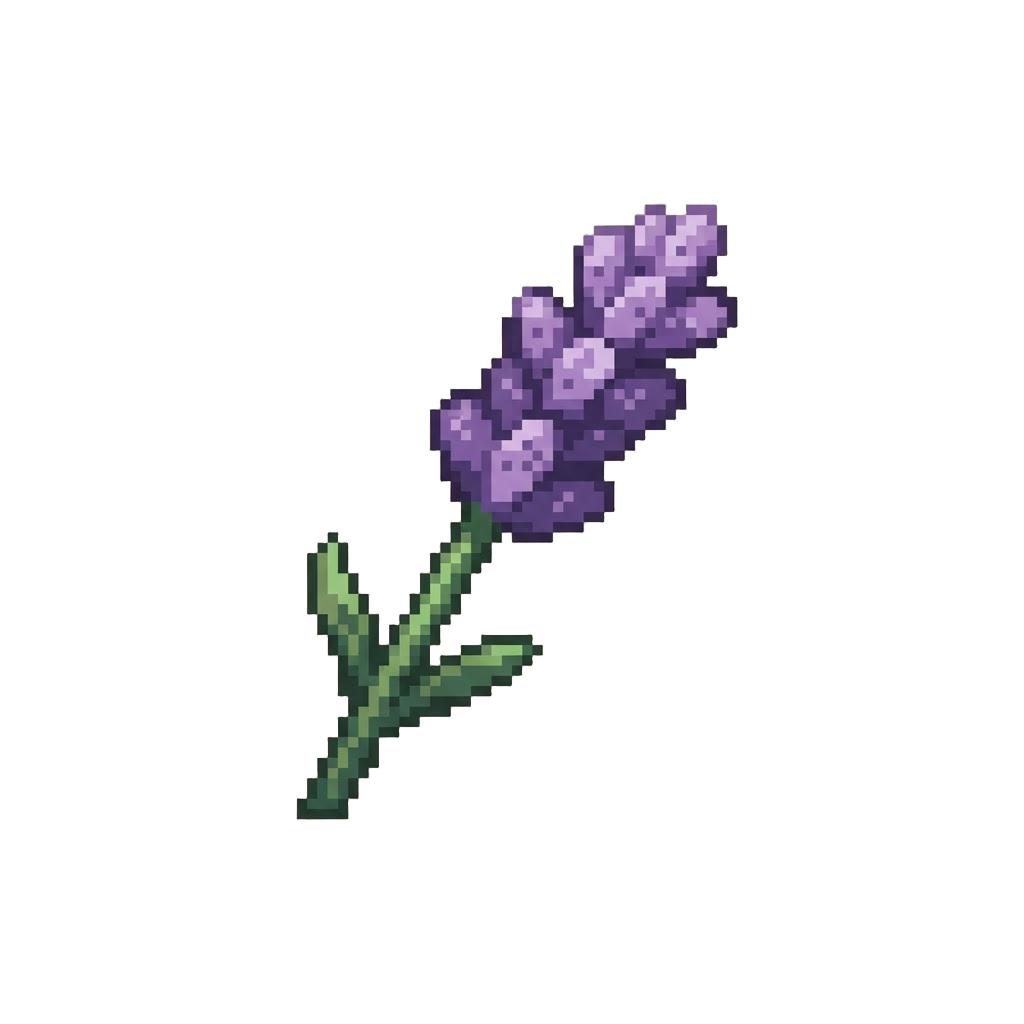 Soft Purple Felt Lavender Sprig