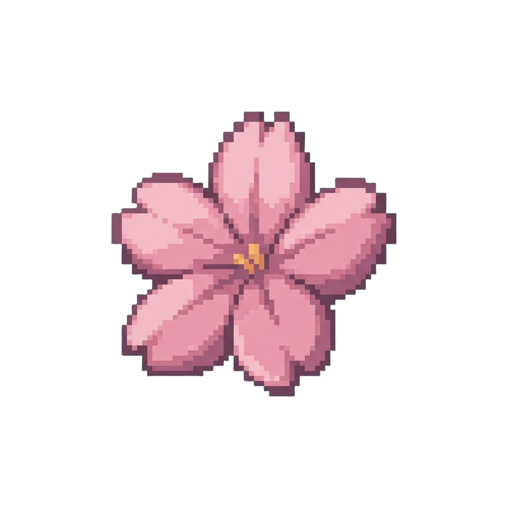Pink Felt Blossom with 3 Soft Petals