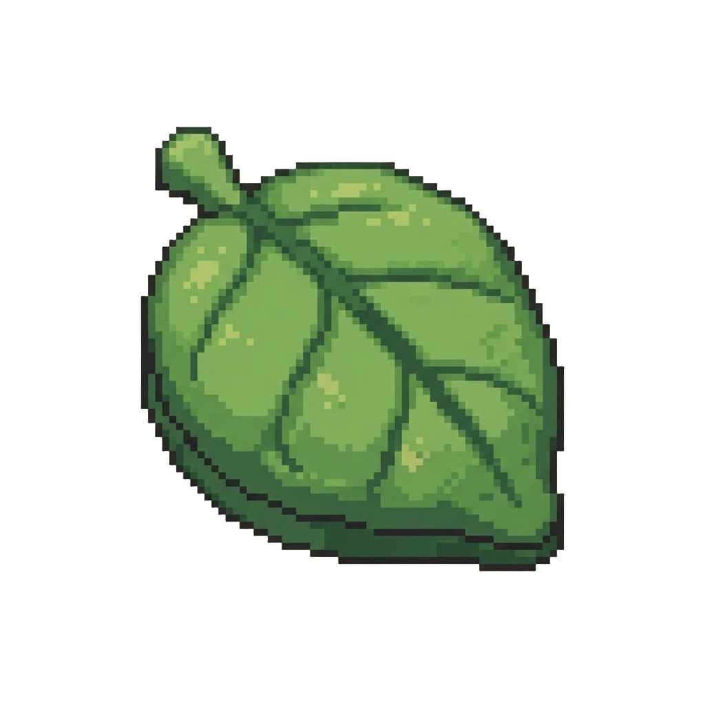Green Leaf-shaped Felt Pillow