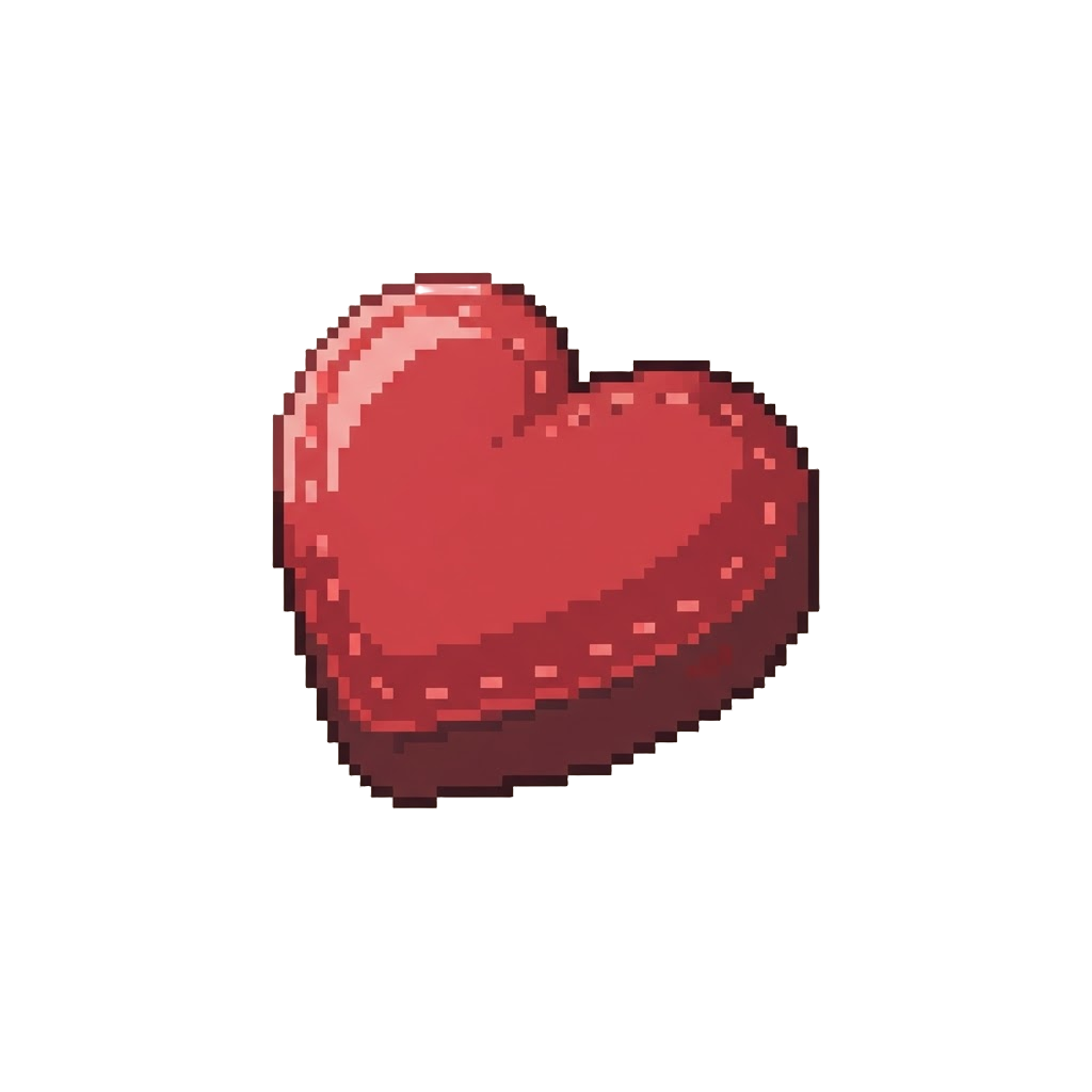 Red Heart-shaped Felt Cushion