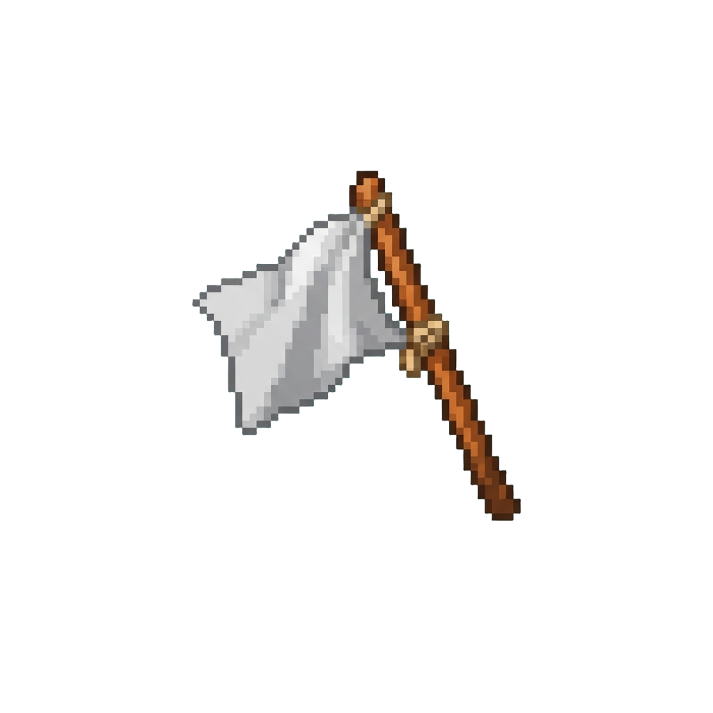 A Tiny Floating White Flag of Surrender