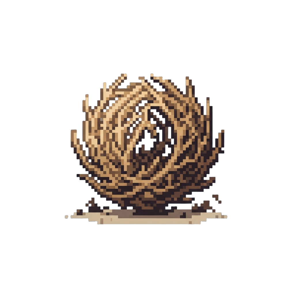 A Tumbleweed Rolling Past His Feet
