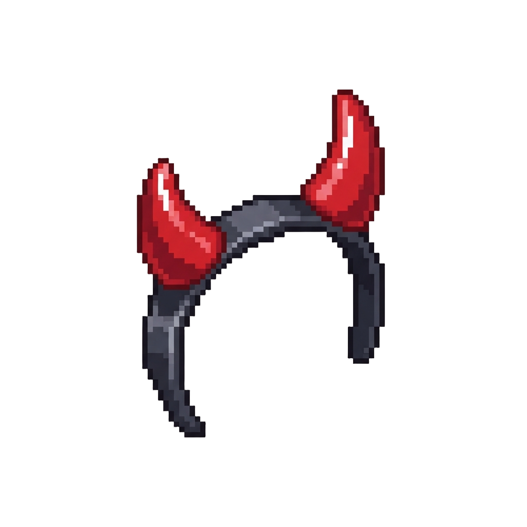A Pair of Tiny Wobbly Plastic Headband Horns