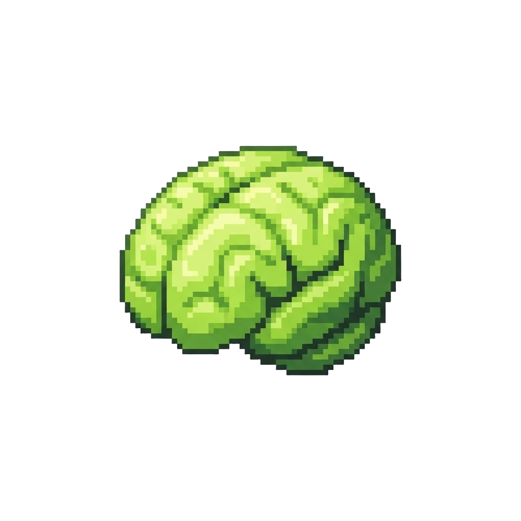 A Bright Lime-green Candy Brain