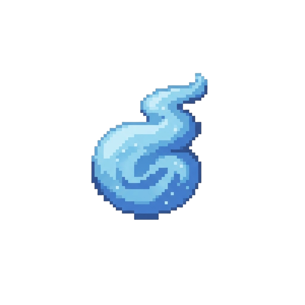 A Soft Sky-blue Spectral Vapor