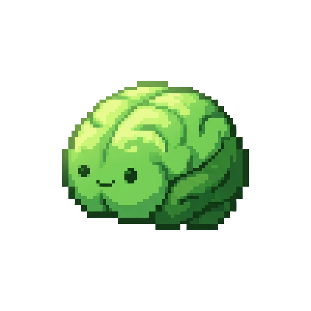 A Glowing Green Brain Plush