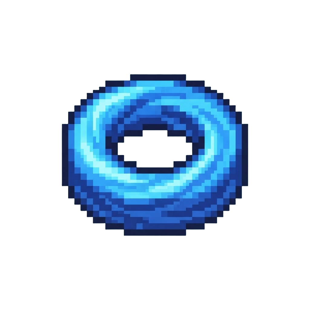 A Bright Electric-blue Smoke Ring
