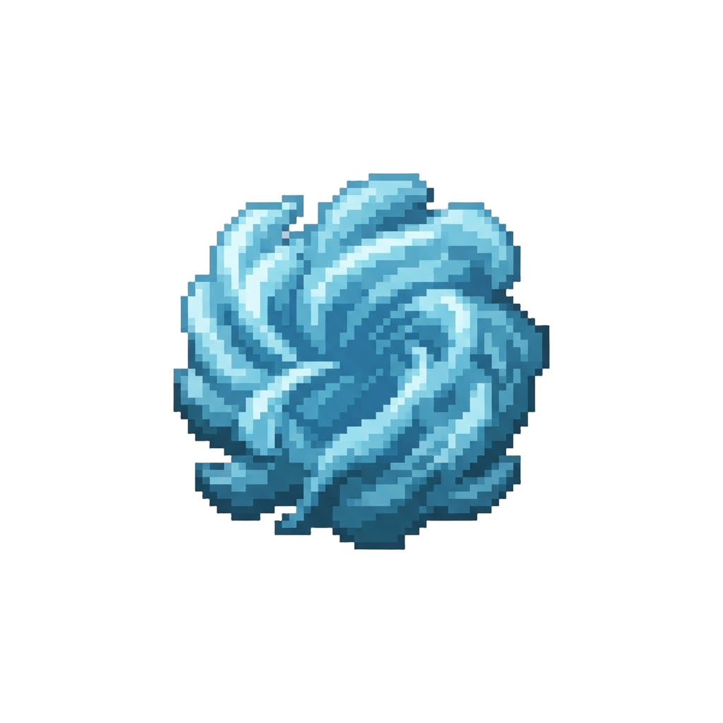 A Dense Icy-blue Fog Burst