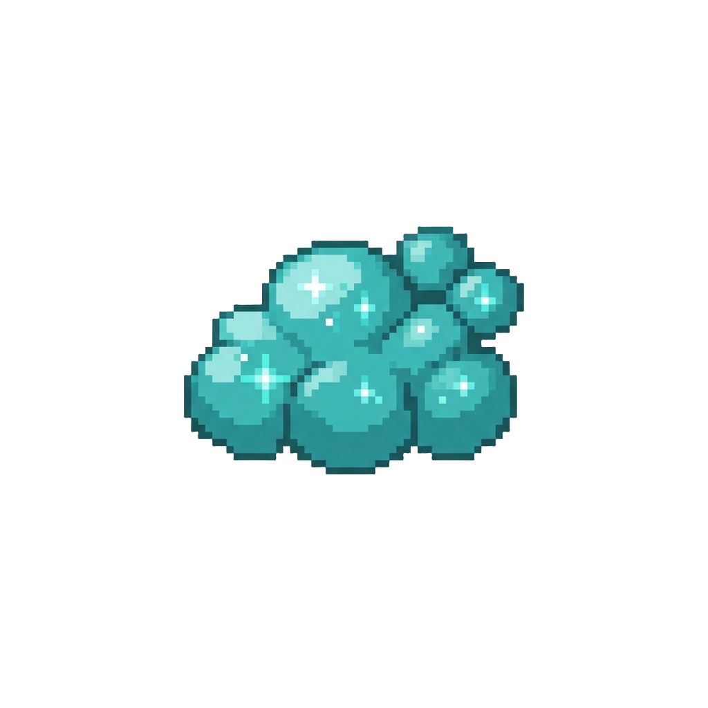 A Sparkling Teal Cloud