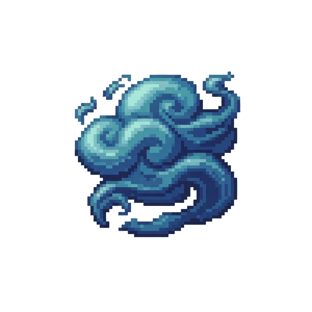 A Shimmering Cobalt Fog Cloud
