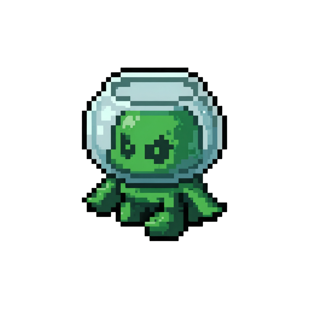 A Green Illusionist Mysterio Action Figure in a Fishbowl Helmet