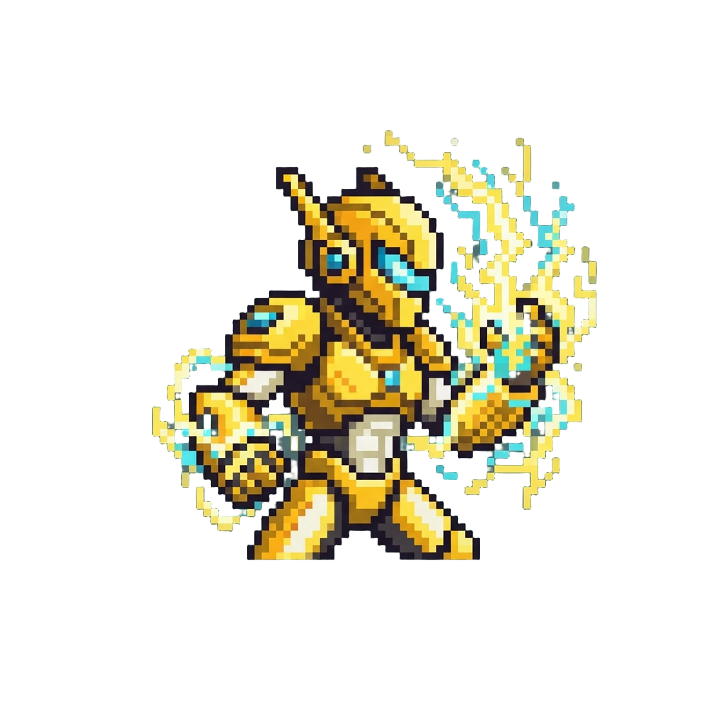 A Sleek Yellow Electro Figure Charging Lightning