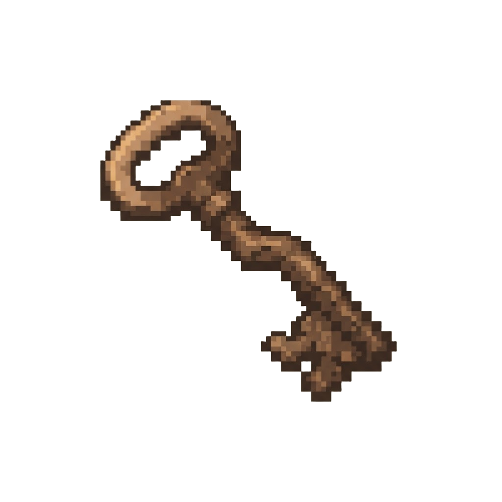 A Bent and Rusty-looking Key