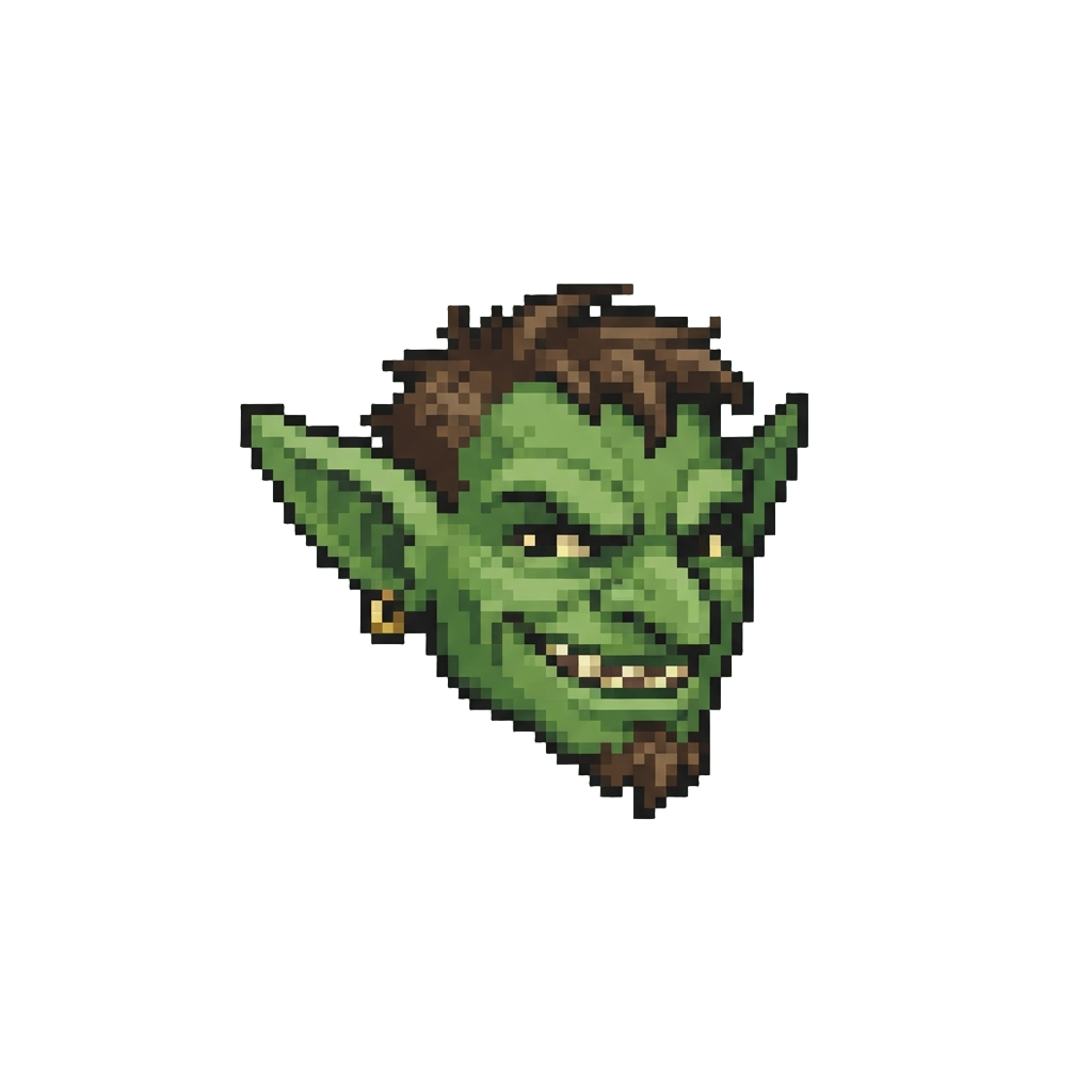 A Small, Grinning Goblin Head