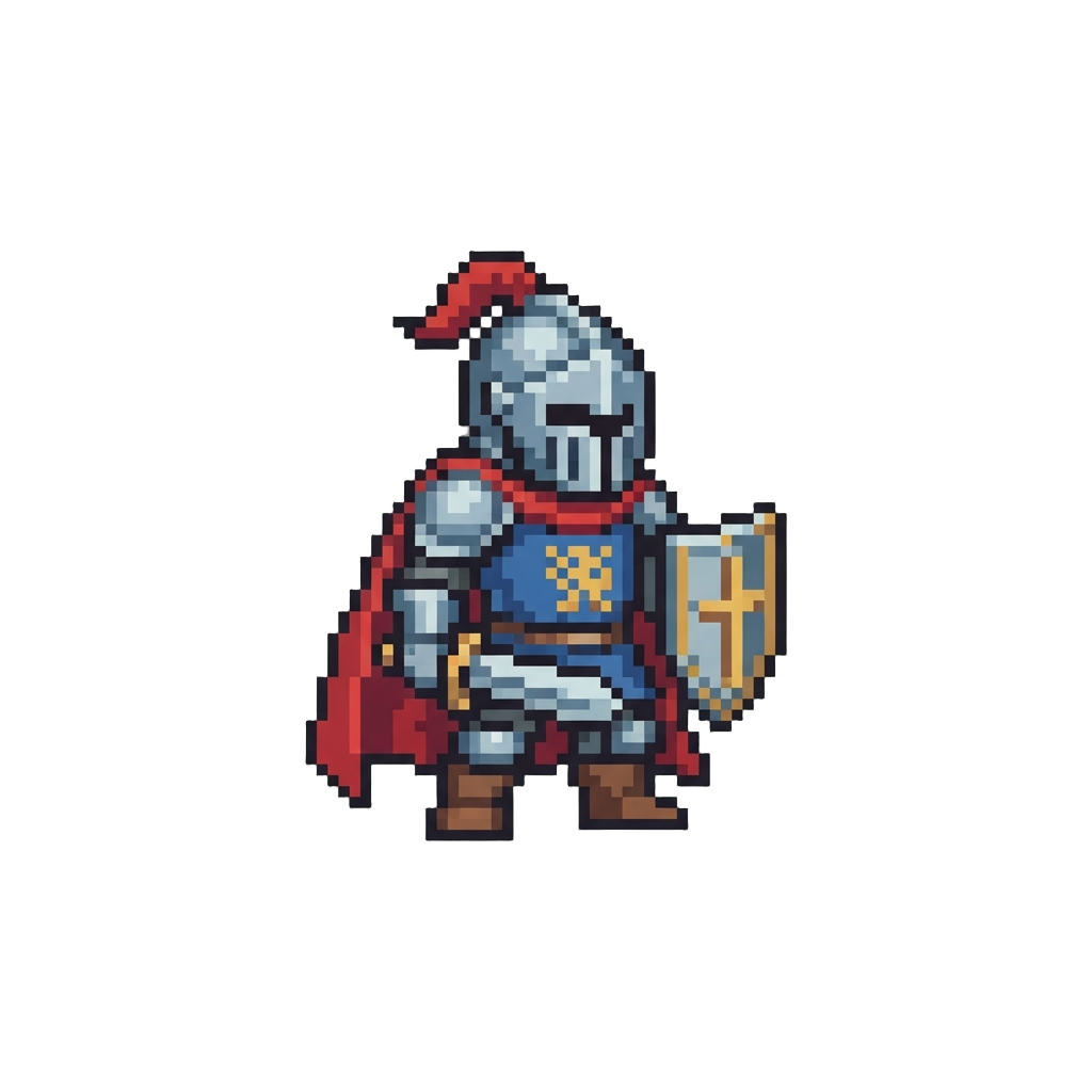A Small, Heroic-looking Knight Figurine
