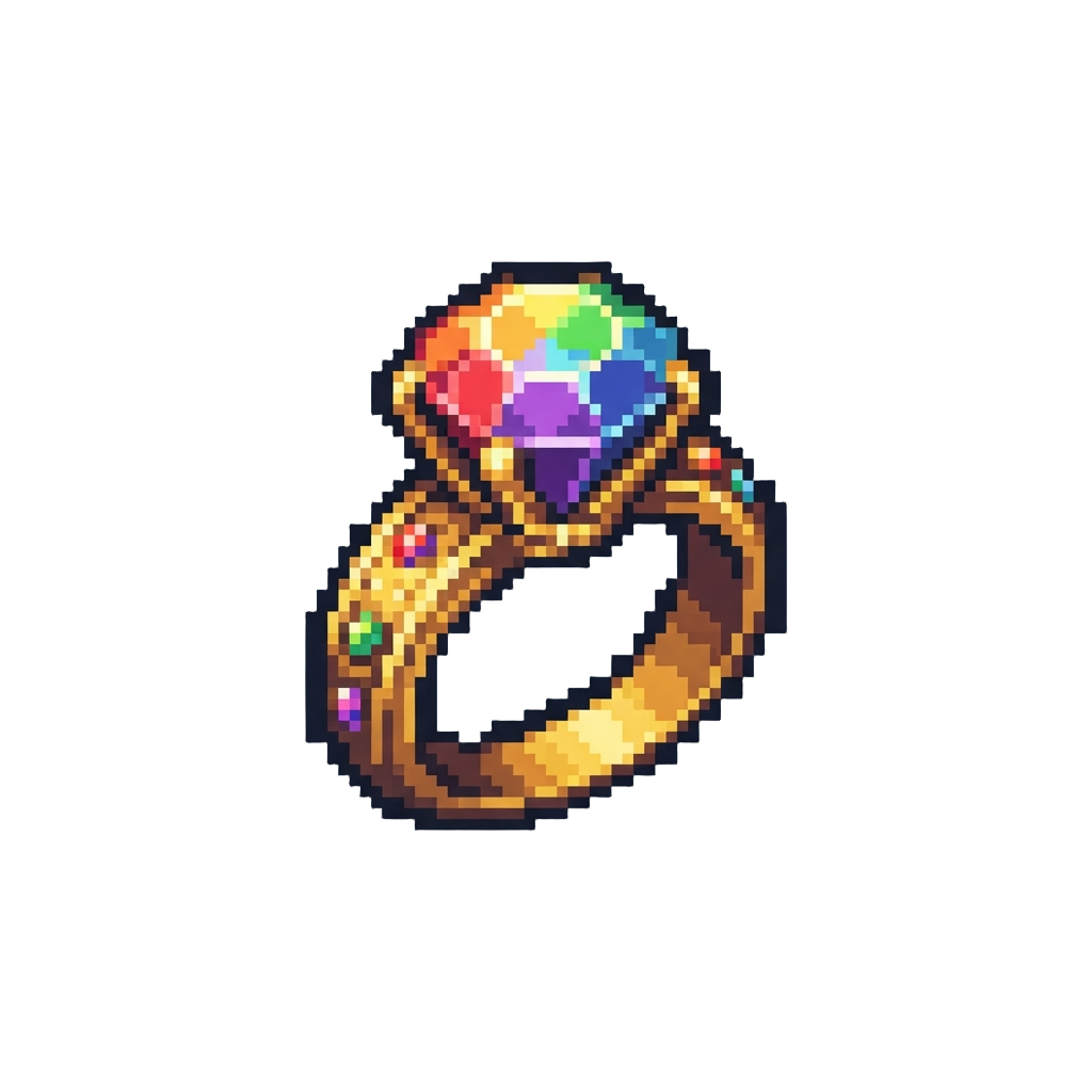 A Dazzling Diamond Super-nova Ring Pulsing in Seven Vibrant Hues