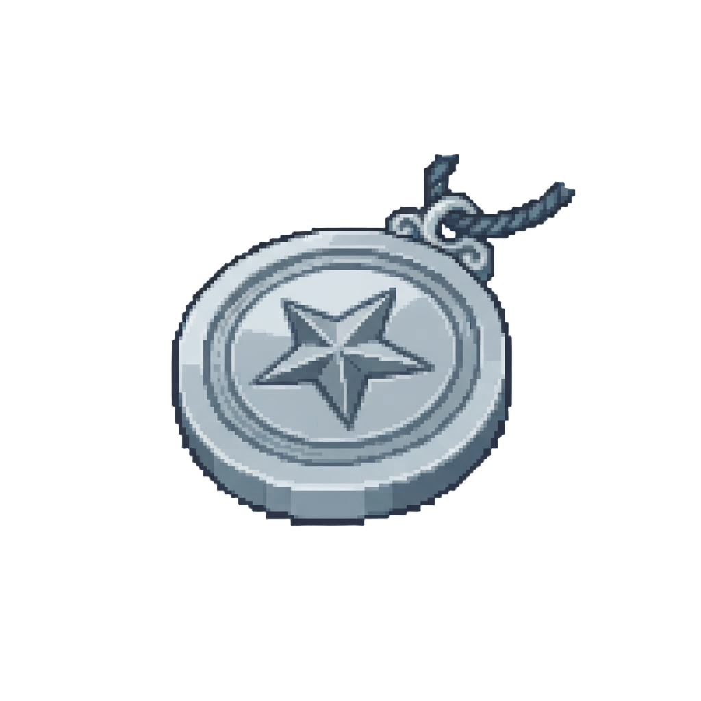 A Sleek Silver Medallion