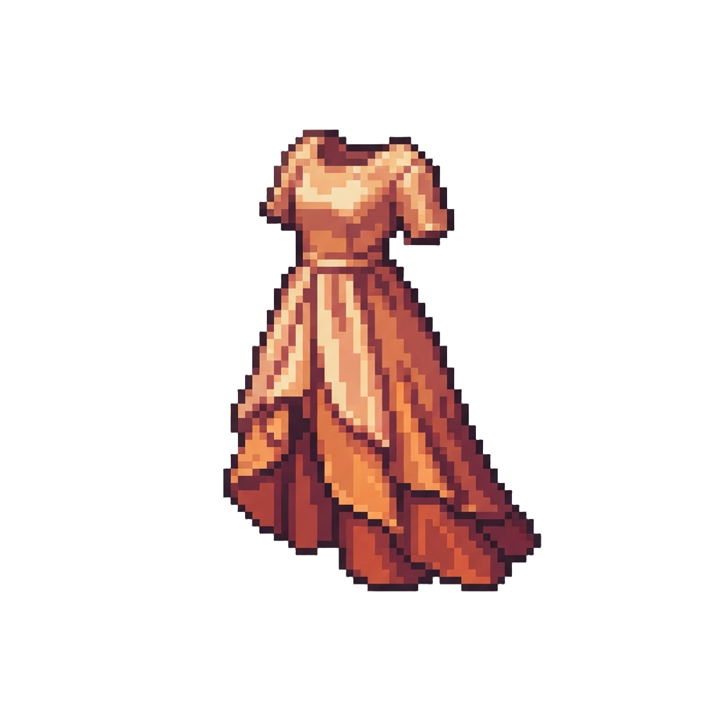 A Golden Sunset Cascade Gown Pulsing with Rich Amber and Rose-gold Light