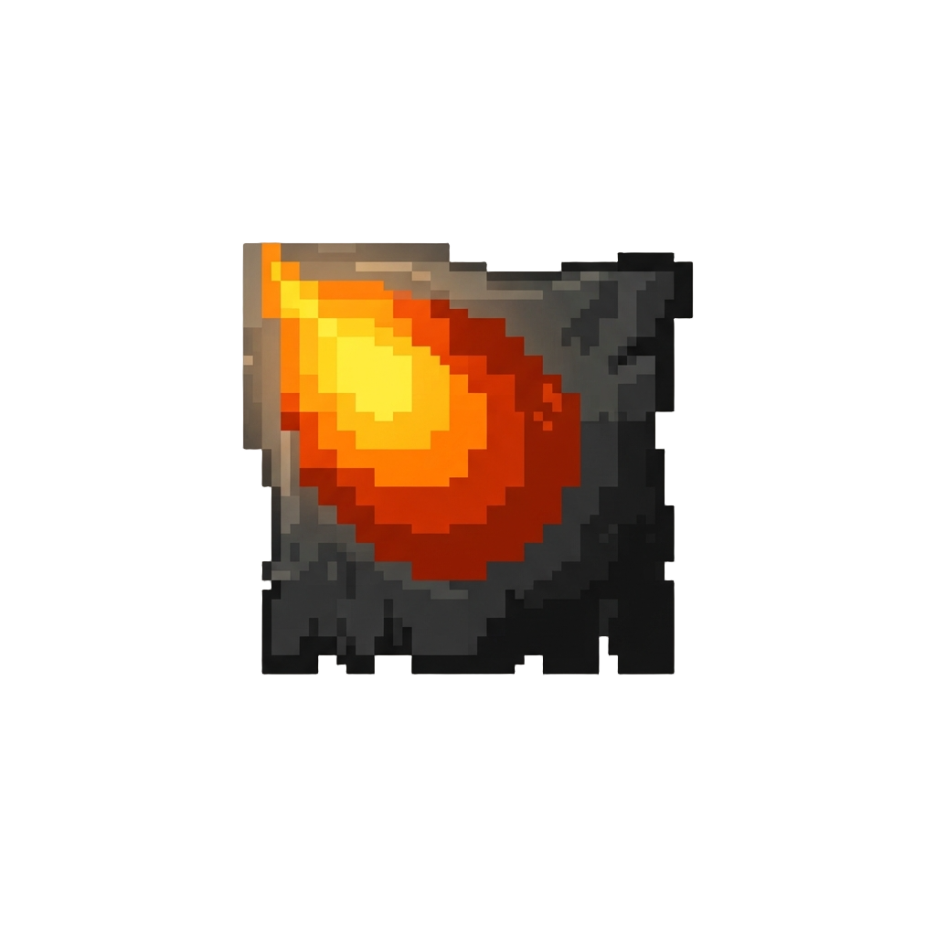 A Dying Orange Ember Pulse That Fades to Pitch-black Fabric