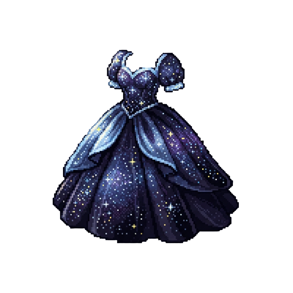 A Starlight Galaxy Ballgown Shimmering with Millions of Diamond-bright Fiber-optic Stars