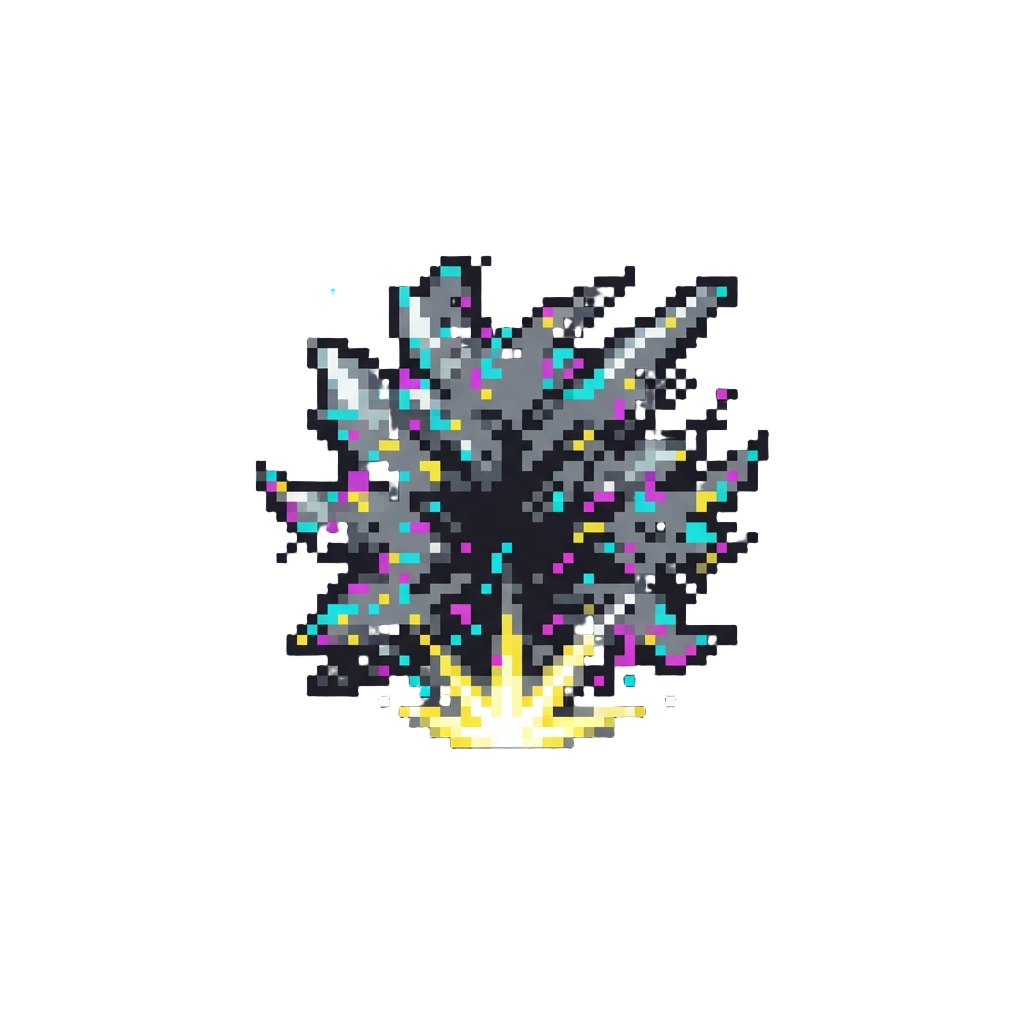 A Glitchy Static-fuzz Flicker That Dies with a Weak Pop