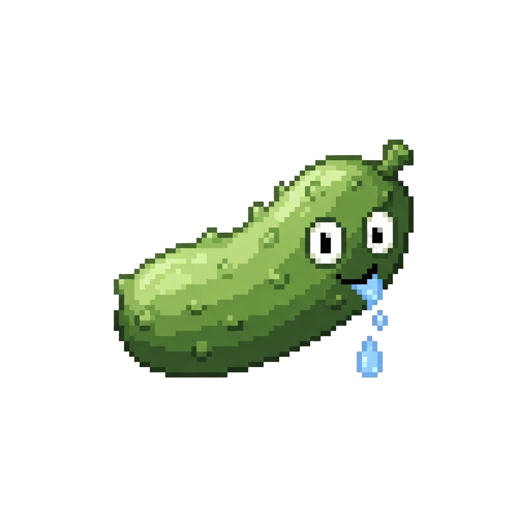 A Funny Drooling Pickle Squishy