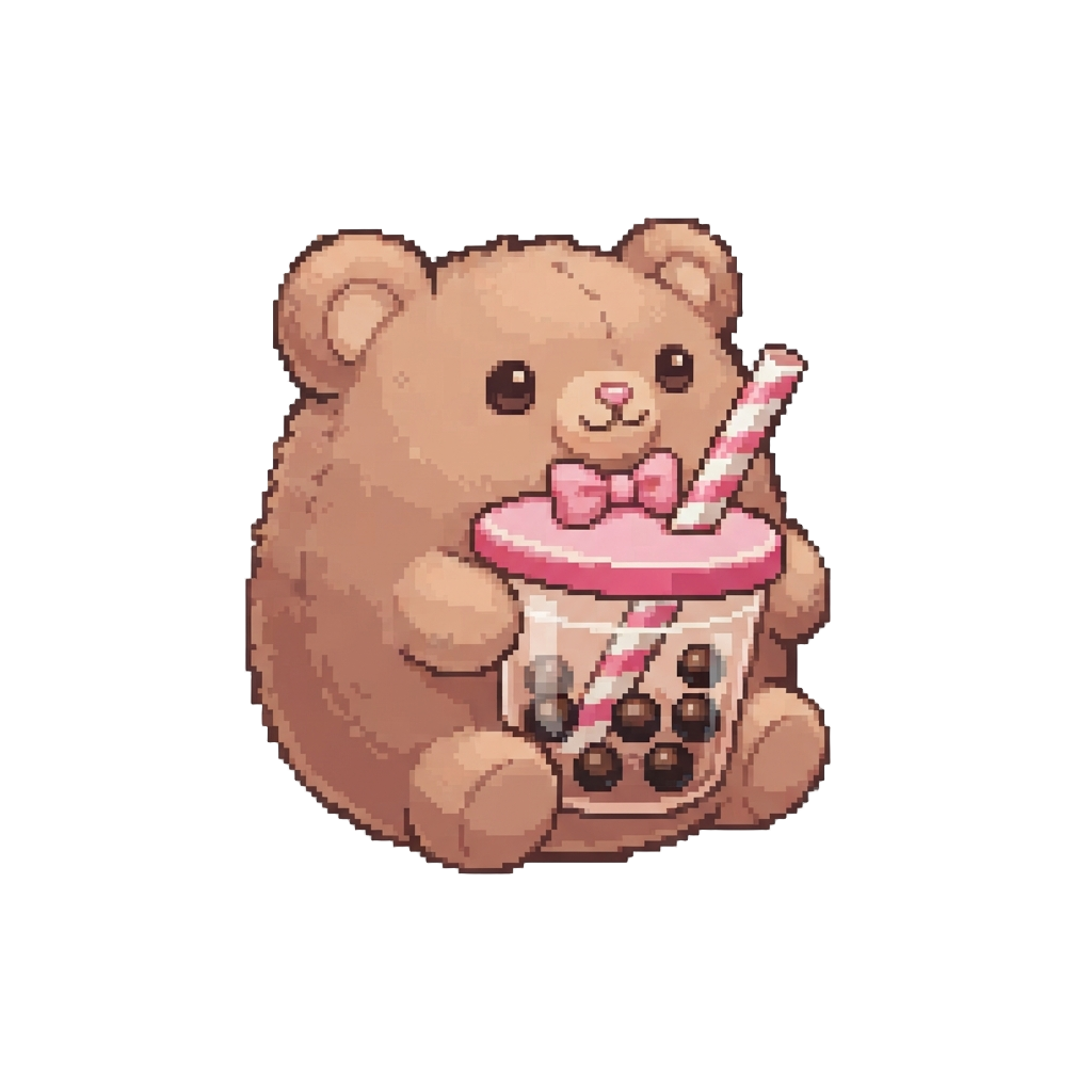 A Giant Fluffy Boba Bear Squishy