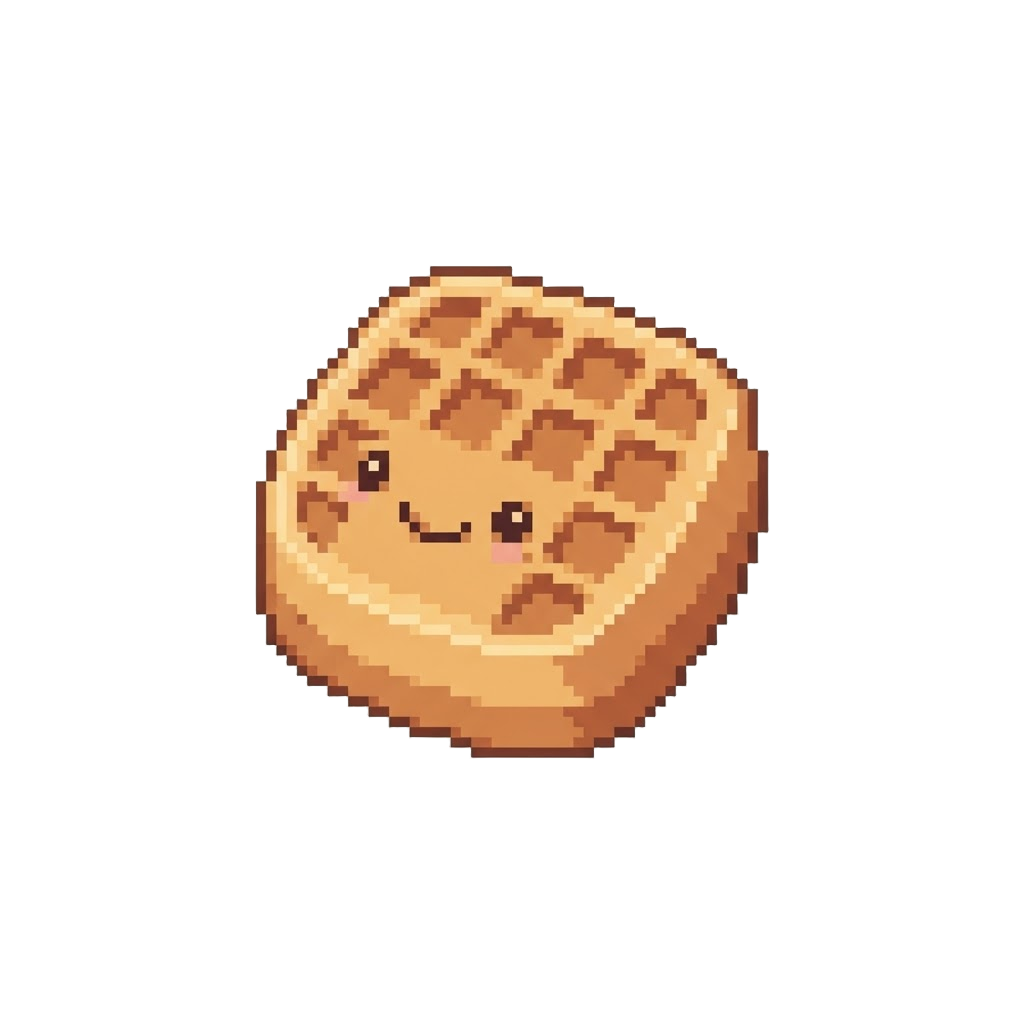 A Sweet Smiling Waffle Squishy