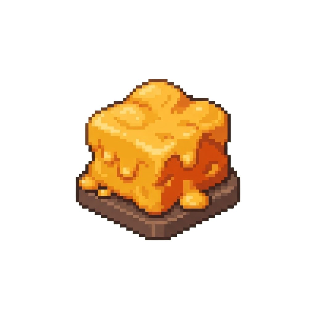 A Lumpy Melted Cheese Block Squishy