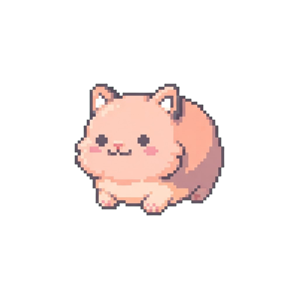 A Soft Pastel Ham Cat Squishy