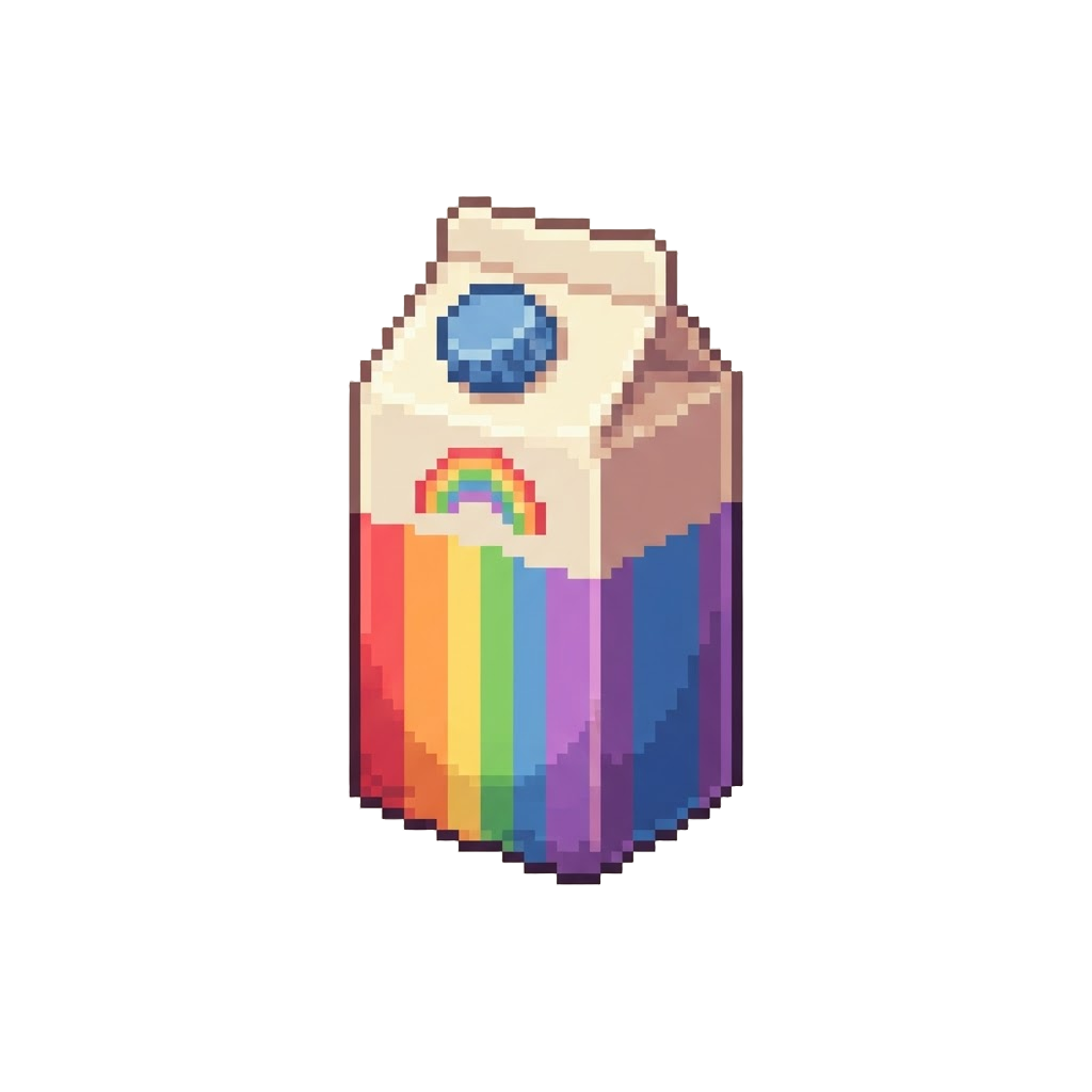 A Giant Slow-rising Rainbow Milk Carton Squishy