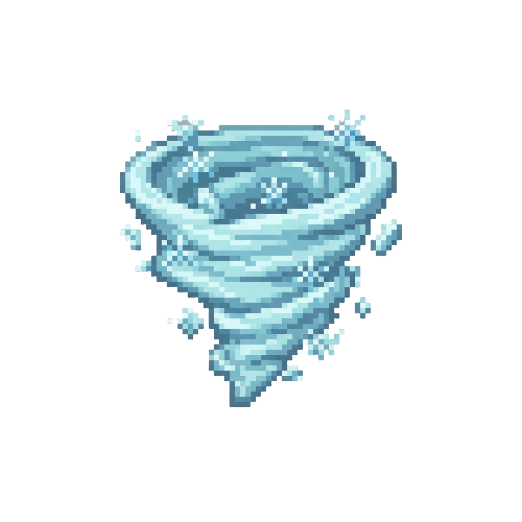 A Crystalline Cyclone of Freezing Blizzard Winds and Snowflakes