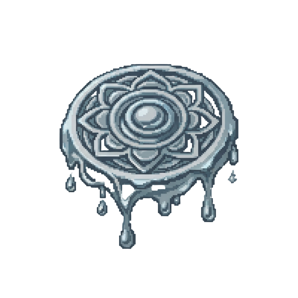 A Slow-dripping Liquid Mercury Mandala Shifting Into Sacred Patterns