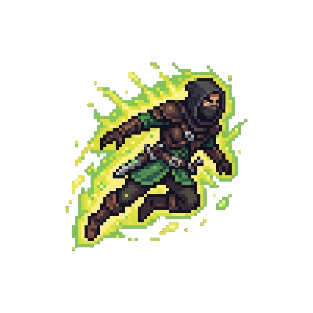 A Fierce Rogue Flying Through Iconic Yellow-and-green Energy Bursts