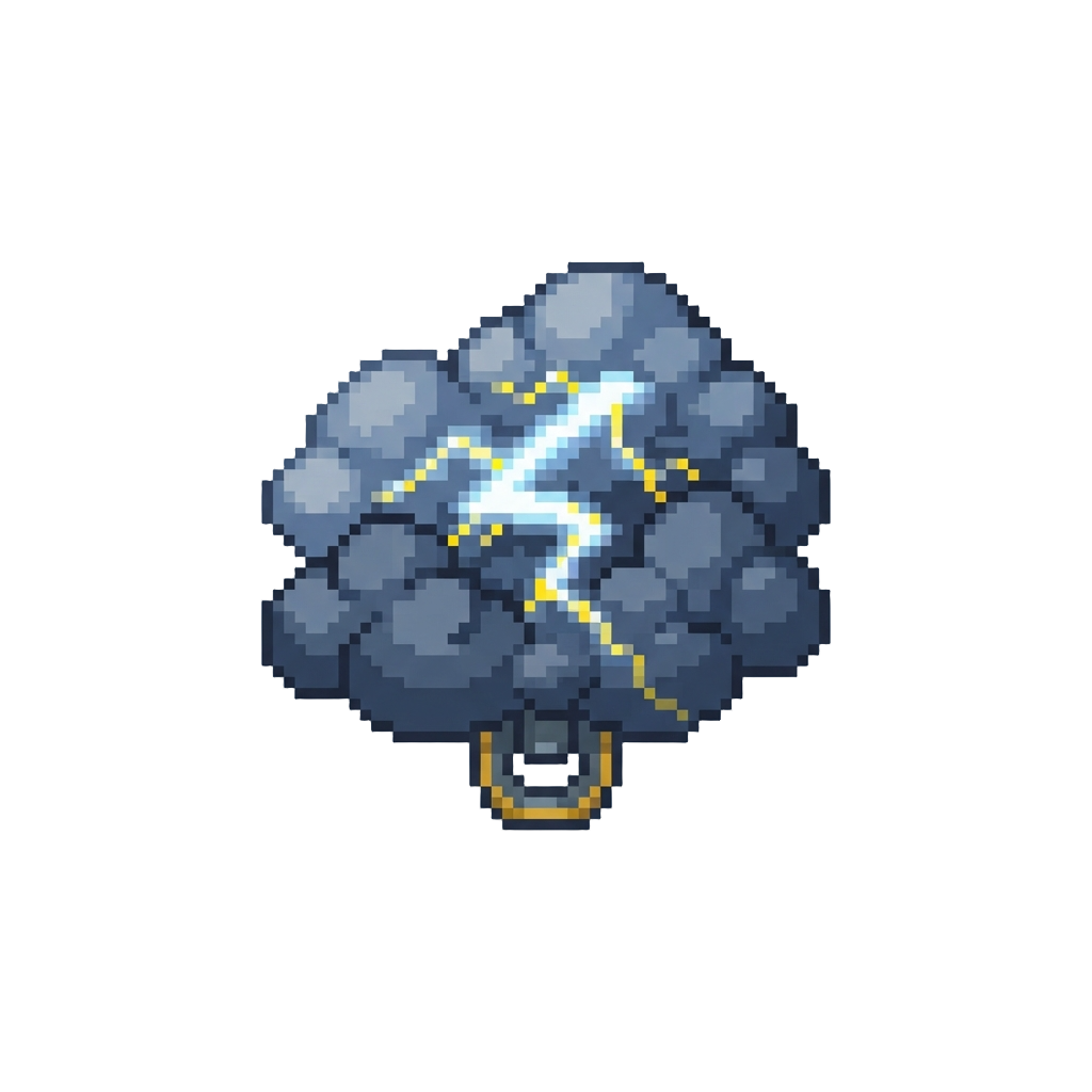 A Regal Storm Summoning Miniature Crackling Lightning Clouds