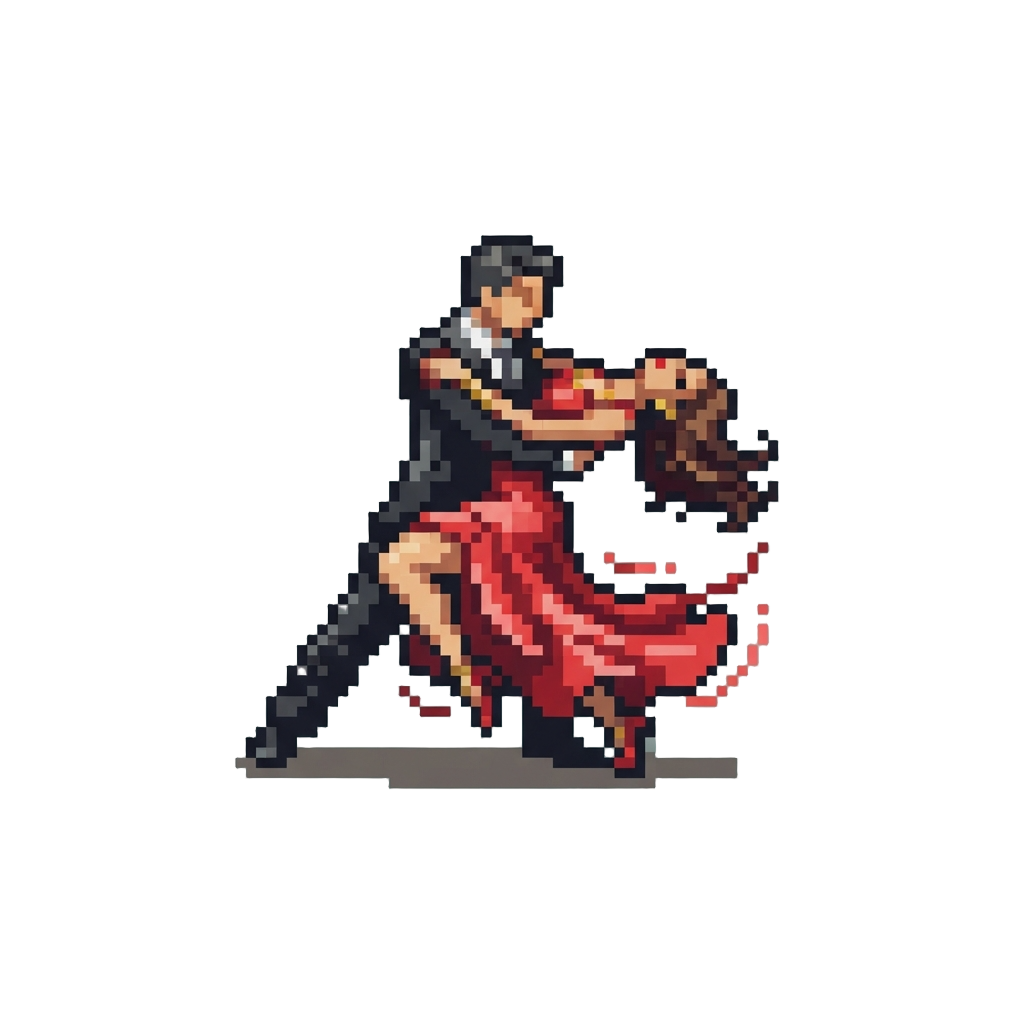 A Dramatic Tango Dip and Spin