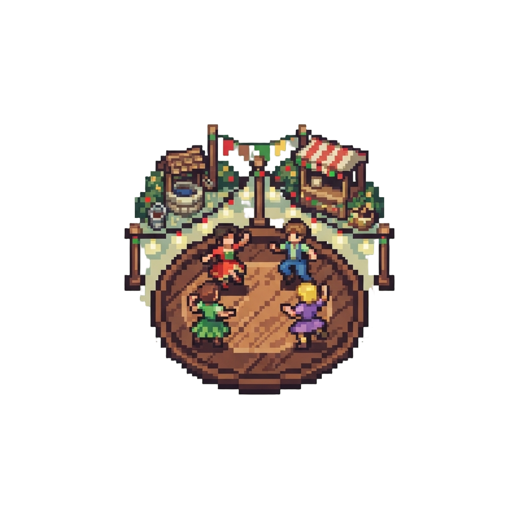 A Festive Village Square Shuffle