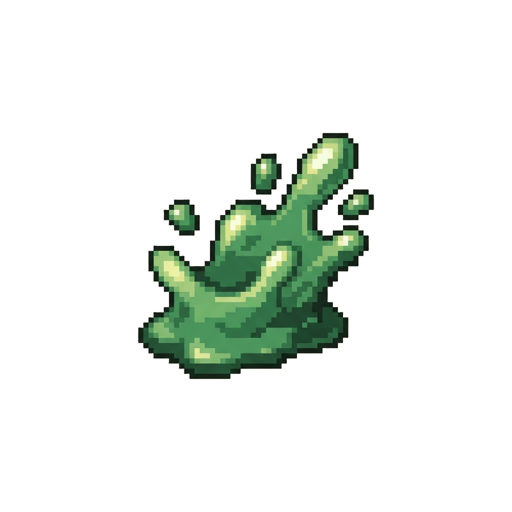 A Splash of Thick Green Slime