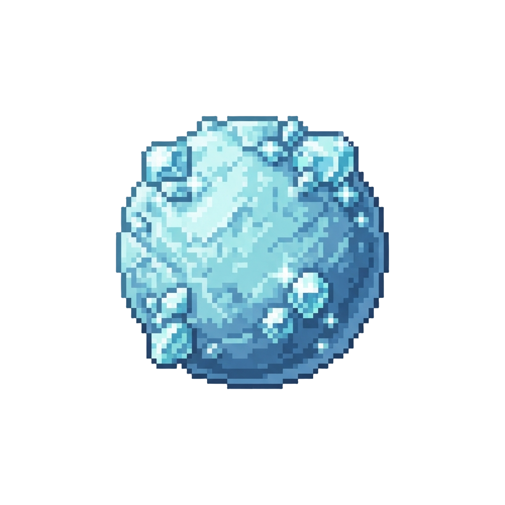 An Icy Diamond-crusted Arctic Moon
