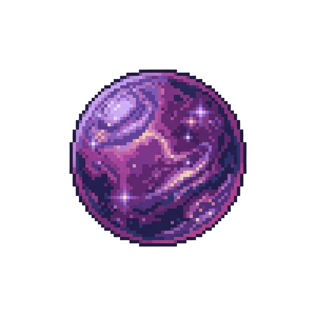 A Mystical Purple Nebula Planet