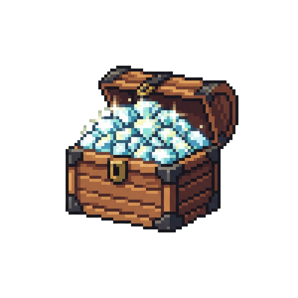 A Sparkling Chest Overflowing with Glittering Diamonds
