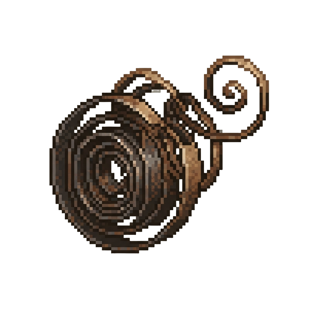 An Old Rusty Clock Spring That Pops Open