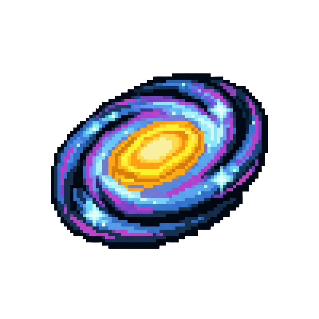 A Miniature Floating Galaxy Spinning Softly