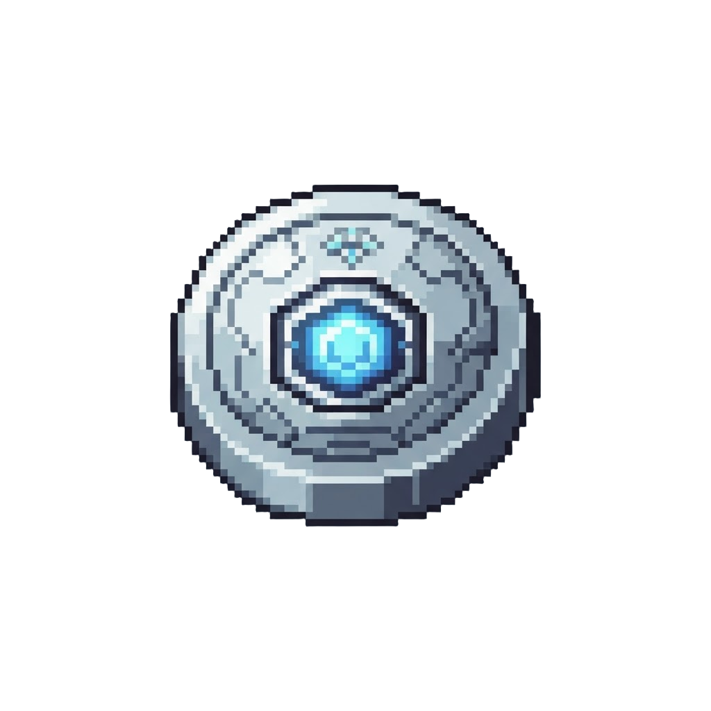 A Sleek Futuristic Chrome Token